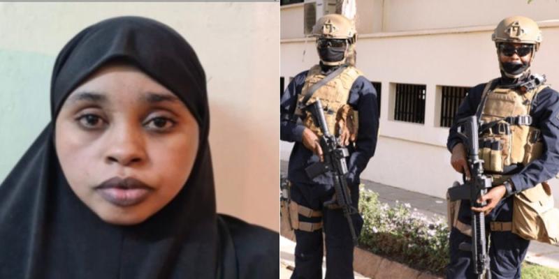 A collage of a terror suspect and special unit officers.